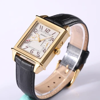 BERNY Мъжки кварцови часовници на водещите марки Бизнес Мъжки часовник с Правоъгълна форма с Ежедневни Водоустойчив модерен мъжки часовник Relogio Masculino.