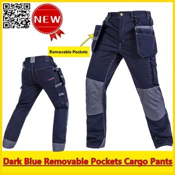 Bauskydd Висококачествени Работни Мъжки Трайни работни панталони с много джобове, панталони-карго с подвижни джобове, безплатна доставка