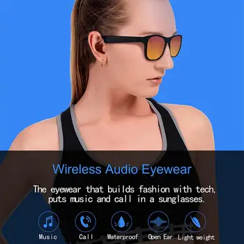 Bluetooth 5,0 Поляризирани Умни Очила Спортни Слушалки Слънчеви Очила Слушалки Слушалки Високоговорители Полуоткрытое Слънцезащитно Стъкло За Шофиране