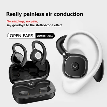 Bluetooth 5.3 Слушалки Безжични Спортни Слушалки За Бягане hi-fi системи Стерео Бас Слушалки С Отворен Ухото TWS Слушалките С Шумопотискане Детска Слушалки