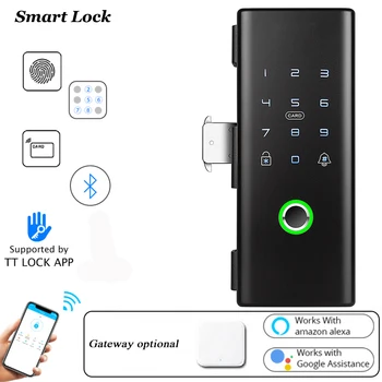 Bluetooth е Умен Заключване на Вратата Wifi Алекса Плъзгаща се Стъклена Врата на Замъка Дървена врата на Замъка Хотел Заключване на Пръстови Отпечатъци TTlock Google Home