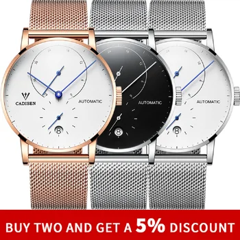 CADISEN Автоматични Механични Чайки Мъжки часовници Най-добрата Марка Луксозни Модерни Спортни Ръчни Часовници за Мъже Водоустойчиви Часовници За Съхранение на Енергия
