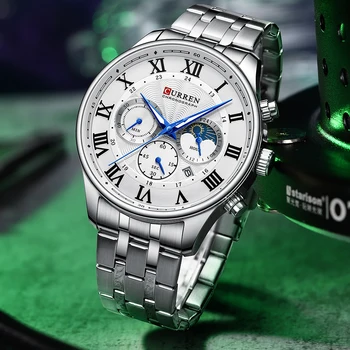 CURREN Мъжки Часовници Най-добрата Марка на Луксозни Известни Модни Часовници на Ежедневните Дата Хронограф Военни Кварцов Ръчен Часовник Relogio Masculino