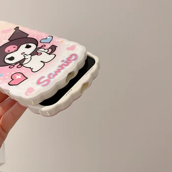 Cartoony Сладък Sanrio Kuromi Творчески Обектив Калъфи За Телефони За iPhone 14 13 12 11 Pro Max XR XS MAX Анти-капка Делото Y2k Подарък За Момичета