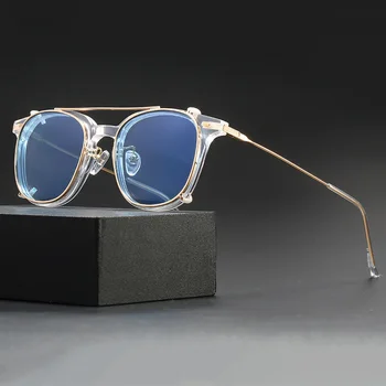 Cubojue Клип Поляризирани Слънчеви Очила, Мъжки, Женски Двойни Лещи са Подходящи Върха на Рамки за Очила за Шофиране Steampunk Очила