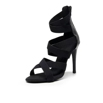 DKZSYIM/ пикантен дамски обувки на висок ток, модерни къси ботуши, дамски обувки на висок ток за танци, женски обувки за танци на тънък ток, бална зала