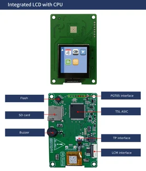 DWIN Smart LCM TFT LCD HMI Тъчпад Интелигентен Дисплей 1,54 инча DMG24240C015_03W Устройство UART