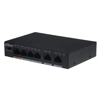 Dahua 4-канален switch PoE DH-S1500C-4ET2ET-DPWR 4-канален Ethernet switch с разстояние на предаване на хранене 250 м протокол за Подкрепа на PoE PoE + и Hi-PoE