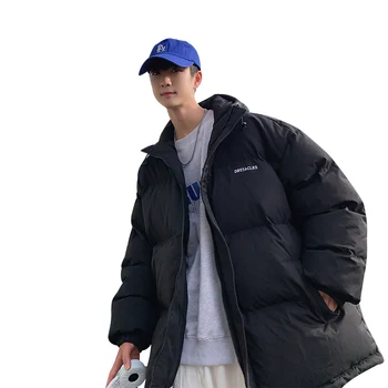 EOENKKY/Корейски дрехи, Мъжки Паркове с Качулка, Модни Памучни Ватирани Палта, Свободни Зимни Изолирана Нови Мъжки Якета S-3XL