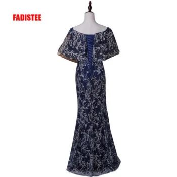 FADISTEE/ Нова рокля за абитуриентски бал с пайети и пайети, празнична рокля с деколте лодка, дължина до пода, дълга стилна рокля дантела отзад