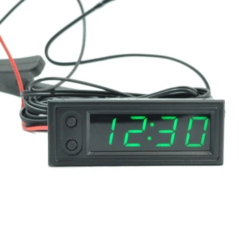 G99F 12 В 3 В 1 Термометър Температурата на Часовници Волтметър LCD екран Led Дигитален Дисплей Електронен Часовник Регулиране на Яркостта