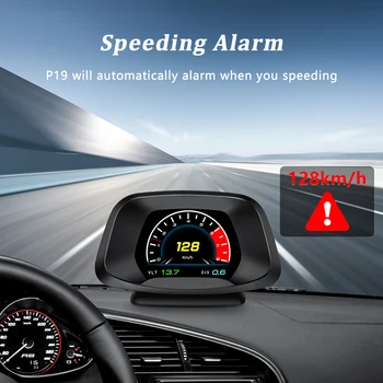 GEYIREN P19 HUD-Head Up Дисплей Автомобилен OBD2 Дисплей БДС + GPS Двойна Цифрова Система за Автоматично измерване на Скоростта За Всички Автомобили