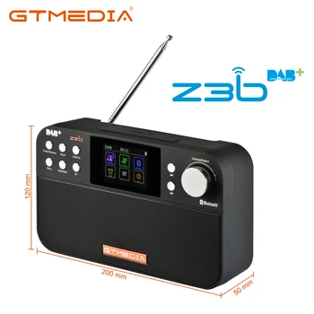 GTMEDIA Z3 Радио Преносим Цифров ПОТУПВАНЕ Стерео/RDS Многодиапазонный Радио Говорител alarm clock TFT Черно-Бял LCD Дисплей