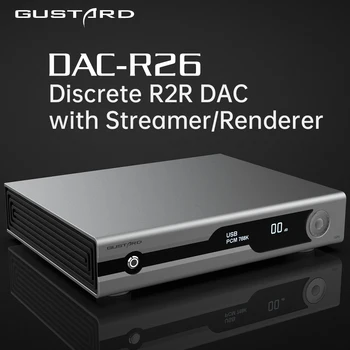 GUSTARD КПР-R26 Отделен Цифров аудио декодер R2R КПР без загуба С стримером/Визуализатором 10 м Тактова честота в DSD512 pcm768 khz Bluetooth