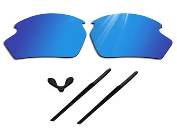 Glintbay Точен монтаж тъмно сини сменяеми лещи и черна гума комплект за слънчеви очила Rudy Project Rydon (САМО SN79)