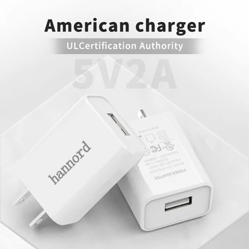 Hannord US 5V2A USB Зарядно Устройство за Бързо Монтиране на Зарядно Устройство Адаптер за Зарядно Устройство за Мобилен телефон