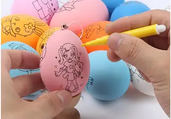 IWish 63 мм Моделиране на Великденски Яйца Ръчно Рисувани Цвят на Децата си САМ 