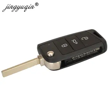Jingyuqin OEM 433 Mhz 5C/MQB49 Дистанционно Автомобилен Ключ за VW T Cross POLO 2019 + SKODA GOLF и SEAT 2G6959752/2G6959752D 3BT Ключодържател без ключ