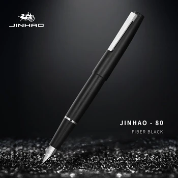 Jinhao 80 Серия Fiber Черна Писалка Елегантен Дизайн ултра Тънък Връх за Писане Подпис Офис Школа F7124