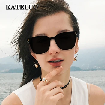 KATELUO Класически Дамски Големи Слънчеви Очила с Поляризирани Лещи UV400 Слънчеви Очила За Жени на Очила за Шофиране 8033