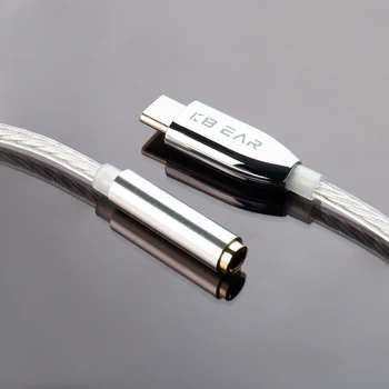 KBEAR T1 Декодирующий Кабел TYPE-C 3,5 мм Светкавица 3,5 мм Аудиоадаптер За слушалки, Аксесоари За Слушалки КПР AMP IEM За Android и Apple
