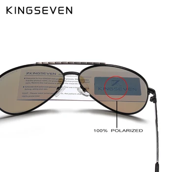 KINGSEVEN Нова Актуализация на Авиационните Мъжки Слънчеви Очила Поляризирани Слънчеви Очила с Антирефлексно Покритие Очила За Шофиране Gafas De Sol