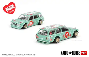 Kaido House + MINIGT 1:64 Datsun KAIDO 510 Вагона Hanami V2 KHMG013 RHD