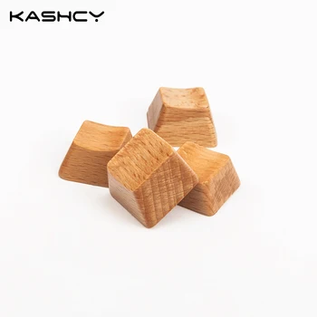 Kashcy дървена клавиш за механична клавиатура букови цели дървени капачки за клавиш интервал Esc Cherry mx OEM