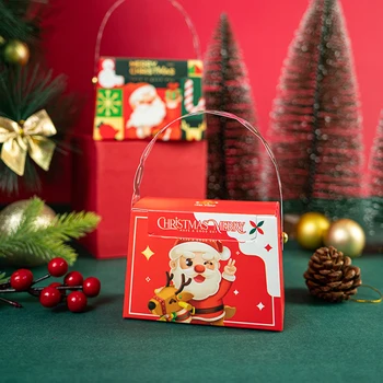 LBSISI Life 5 бр. Коледен Подарък Кутия на Дядо Коледа За Нуга, Бисквити, Бонбони, Шоколад, Коледна Коледна Парти, Любими Чанта