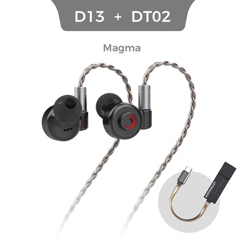 LETSHUOER D13 персонализирате 13 мм динамичен водача IEM се движат слушалки с намотка в ушния монитор Диаминд-близък от въглеродни влакна DLC мембрана слушалка