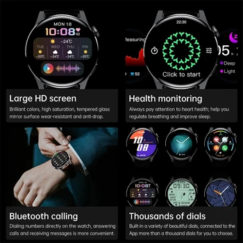 LIGE Новите Смарт Часовници С Bluetooth-Разговори, Мъжки Спортни Часовници С Тракера За Фитнес, Бизнес Умен Часовник С Метална Каишка, Умни Часовници С Пълна Персонализация За Android и IOS