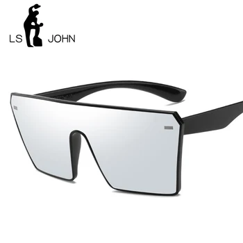 LS ДЖОН Извънгабаритни Дамски Слънчеви Очила 2020, Маркови Дизайнерски Квадратни Слънчеви Очила с Големи Рамки, Дамски Слънчеви Очила с UV400 за Жени, Очила