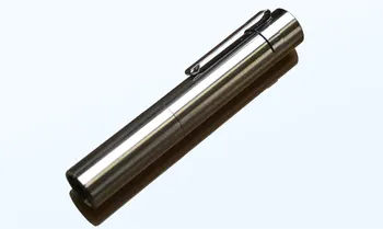 Led скоба за писалки, мини-Фенерче силно осветление Q5 XPE Mini От Неръждаема Стомана AAA 10440 Зареждане Водоустойчива лампа за къмпинг