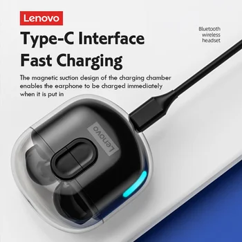 Lenovo LP12 Безжична Bluetooth Слушалка с два Микрофона ENC намаляване на шума TWS Bluetooth 5.1 слушалки Слушалки със Сензорен контрол
