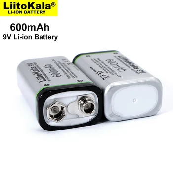 LiitoKala 600 mah 9 В литиево-йонна Батерия 6F22 9 В Акумулаторна Батерия За Микрофон Мултицет Радио-управляеми Играчки Температурен пистолет, радиостанция