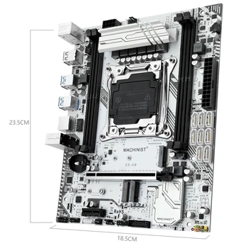 MACHINIST X99 дънна Платка LGA 2011-3 Комплект с процесор Intel Xeon E5 2670 V3 2 * 8 GB = 16 GB оперативна памет DDR4 ECC NVME M. 2 X99 K9