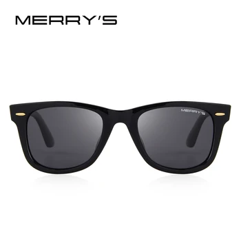 MERRYS DESIGN Мъжки/Женски Класически Ретро Поляризирани Слънчеви Очила с Нитове Защита От Uv S8140