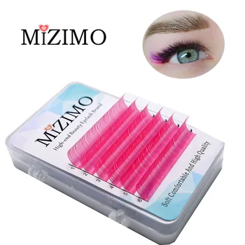 MIZIMO Neue Farbe pfropfen wimpern 0,07/0,1 mm C/D 8-15mm Rose гниене künstliche Nerz Haar Charakter Wimpern Verlängerung