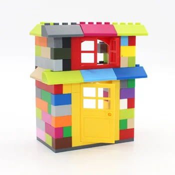 MOC Врата, Прозорец, 6 цвята, Тухла 102 бр. DIY Къща Изграждане на Блокове, Тухли, Съвместими с Градския Архитект на Детски Образователни Играчки