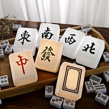 Mahjong Led нощна светлина В Китайски Стил Нощна Лампа USB Зареждане на Нови Странни Регулируеми Настолни Лампи за Декорация на Дома Спални
