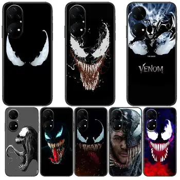 Marvel Comics Venom Калъф За Телефон Huawei p50 P40 p30 P20 10 9 8 Lite E Pro Plus Черен Etui на Корпуса Картина Hoesjes комикси fas