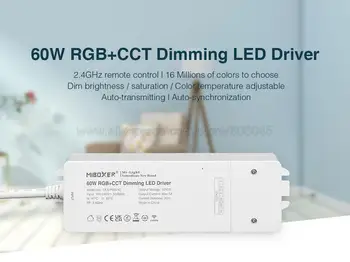 Miboxer 2,4 Ghz 60 W Одноцветный/ Double White/ RGB / RGBW/RGB + CCT Затемняющий LED Драйвер с дистанционно управление за захранване на 12 v
