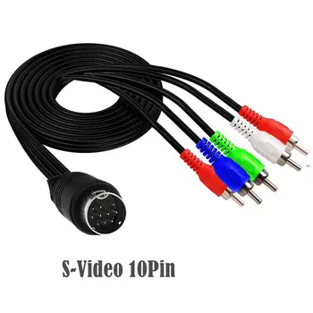 Mini DIN 10-пинов конектор за свързване на аудио и видео DIN кабел 5RCA за телевизори, дисплеи, аудио - и видеоприемников, оборудване за мониторинг и много други 1,8 М