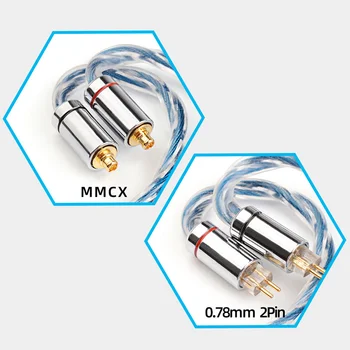 NiceHCK SuperBlue Taiwan Lab 7N OCC Litz Подмяна на Проводници Кабел за Слушалки 3.5/2.5/4.4 мм MMCX / 0,78 мм 2Pin За ЕСП ANOU Emerald M3 Pro I