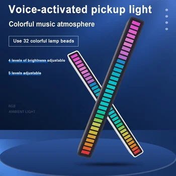 RGB Музика Управление на звука Led светлина приложение за управление на Звукосниматель Гласова Активация Ритъм Светлини цвят на Околния Led Светлинна бар Околния Светлина НОВА