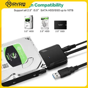 RYRA USB 3.0 USB Кабел SATA до USB3.0 Кабел 2,5/3,5 Инча Кабел-адаптер За твърд диск Външен SSD Твърд Диск 22 Pin Sata За PC