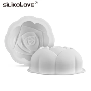 SILIKOLOVE 3D Рози Цвете Силиконова Форма за Печене на сладкиши Форма за Торта Силиконова Форма за Печене шоколадови Бонбони Форма За Печене Форма за Печене