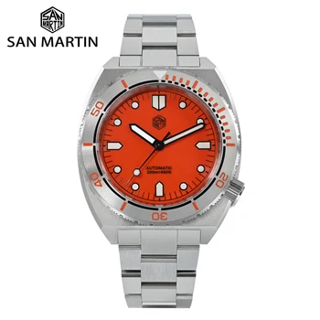 San Martin Diver Ръчни Часовника 40 мм Луксозни Мъжки Часовник От Неръждаема Стомана Bezel YN55 Автоматични Механични Сапфировые 20 Бар BGW-9 Светлинен