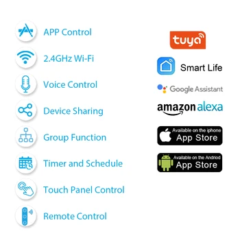 Sasha Smart Life WiFi Черен Ключ Завеса за Електрически Тръбни Моторизирани Щори с Дистанционно Гласов контрол Google, Alexa