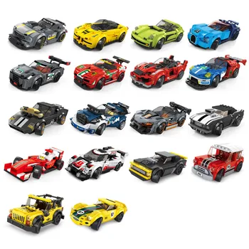 Sembo Brick Известната серия автомобилни Истории Състезателна Щастливата Детска Играчка Малка Частица Висока Съвместимост Монтаж на Строителни Блокове